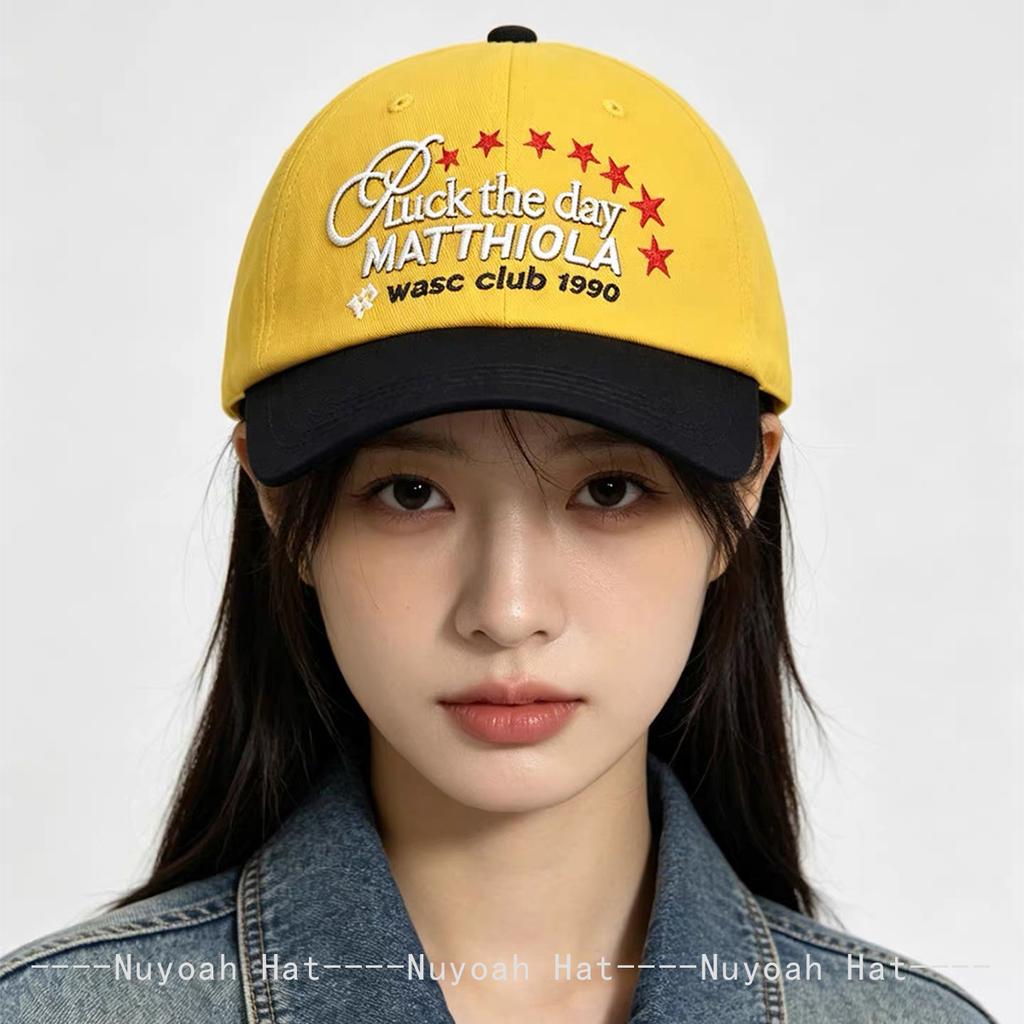 Baseball Letteringing Alphabet Stitched KFashion Style Korean Preppy Women Men Her Him For Fresh Caps Peaked Hats Sunshade Personal Versatile