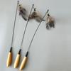 Cat Toy Wooden Handle Teasing Cat Stick Pearl Feather Replacement Head Self-hi To Relieve Boredom Cat Toy Pet Supplies