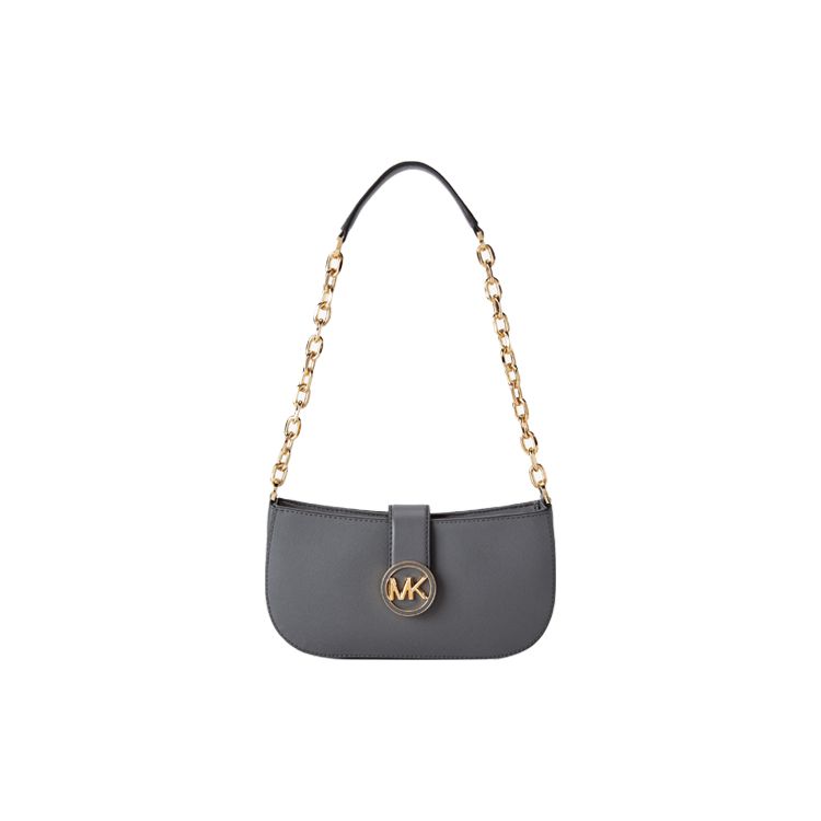 

Michael Kors MK Carmen Commute Chain Crescent Leather Shoulder Bag Women Shoulder Bag Gray 35F2GNMC0L-050 Basic Set (Bag+Dust Bag)
