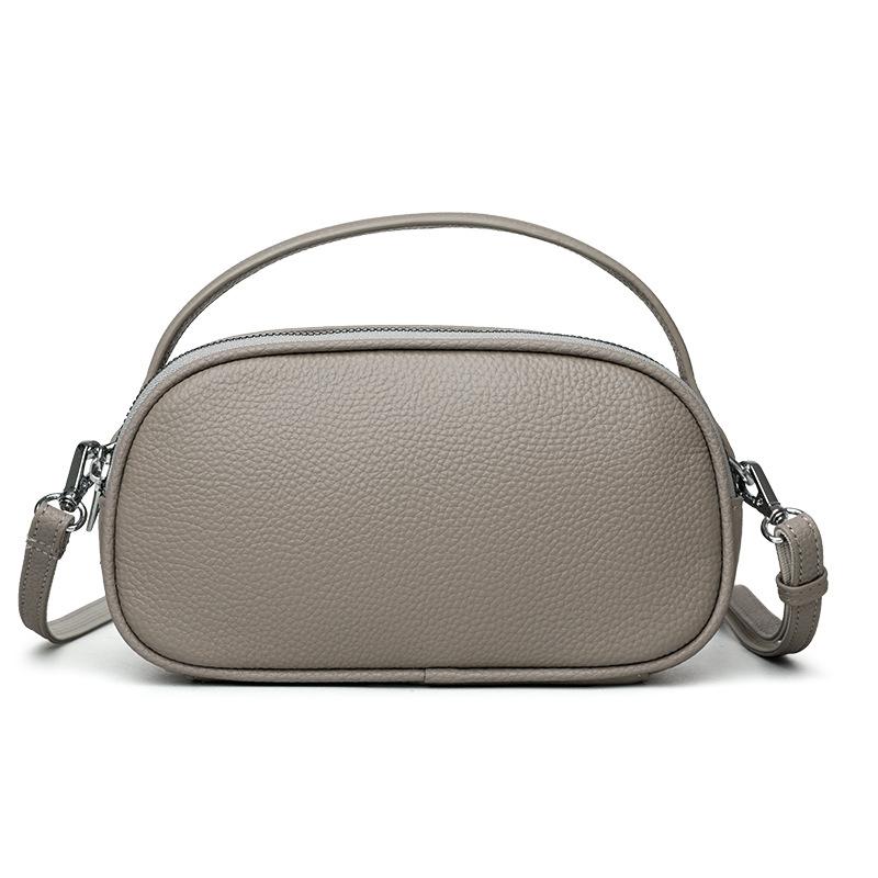 Genuine Leather Handbag, Fashionable Large-capacity Single-shoulder Crossbody Bag, Cowhide Women's Bag