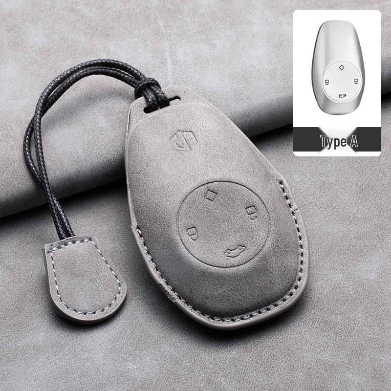 Li Auto C11 High-End Lambskin Key Case: Original Color Buckle Bag for Car Keys