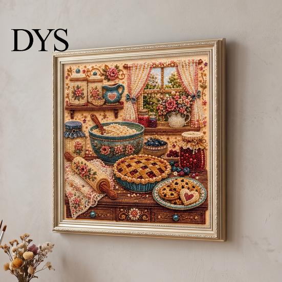 Therapeutic Creative Projects Vintage Room Diamond Painting Kit, DIY Art with Cozy Cottage Scenes, Interior Design Wall Complete Tools Set for