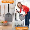 12 Inches Perforated Pizza Peel Rectangular Pizza Shovel Aluminum Hard Coating Pizza Peel Paddle Short Pizza Shovel Kitchen Tool