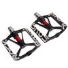 1 Pair Bike Pedals Aluminum Alloy Black Hollowed Non Slip Mountain Road Bicycle Accessories