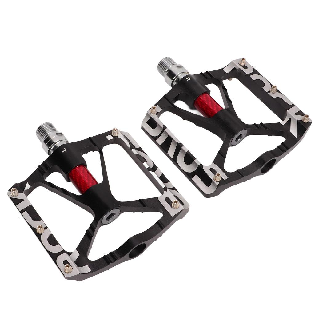 1 Pair Bike Pedals Aluminum Alloy Black Hollowed Non Slip Mountain Road Bicycle Accessories