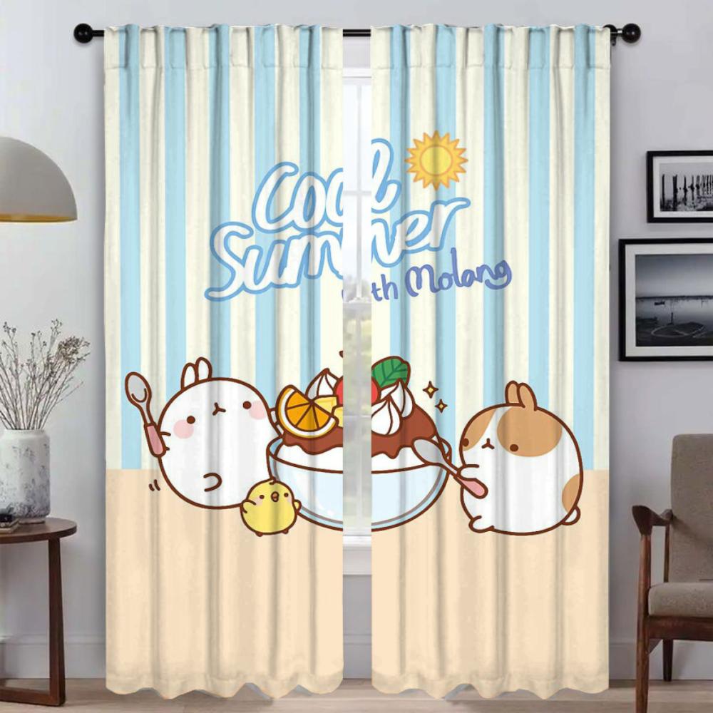 

M-molang Кухонные шторы 2 штуки Элегантные шторы для комнаты для Камеры Хэллоуин Украшение Затемняющие шторы Жалюзи Перегородка Ребенок W50xH70cmx2pcs-CL