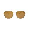 GUCCI Eyewear Aviator Frame Holiday Travel Sunglasses GG1183S Men's Gold/Dark Brown