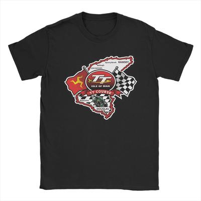 Vintage TShirt Summer Motorcycle Sport Isle of Unisex TT Races Trending T Shirts Cotton Tshirt for Unisex YK Basic Short Sleeve Tops