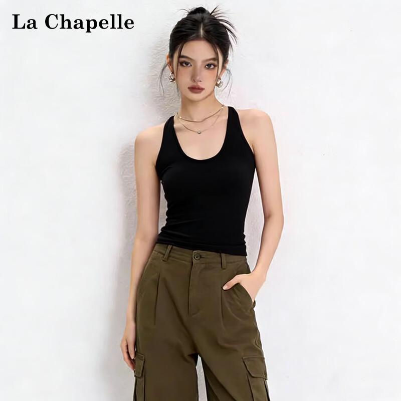 

La Chapelle Women s Integrated Bra T-Back Camisole Top L
