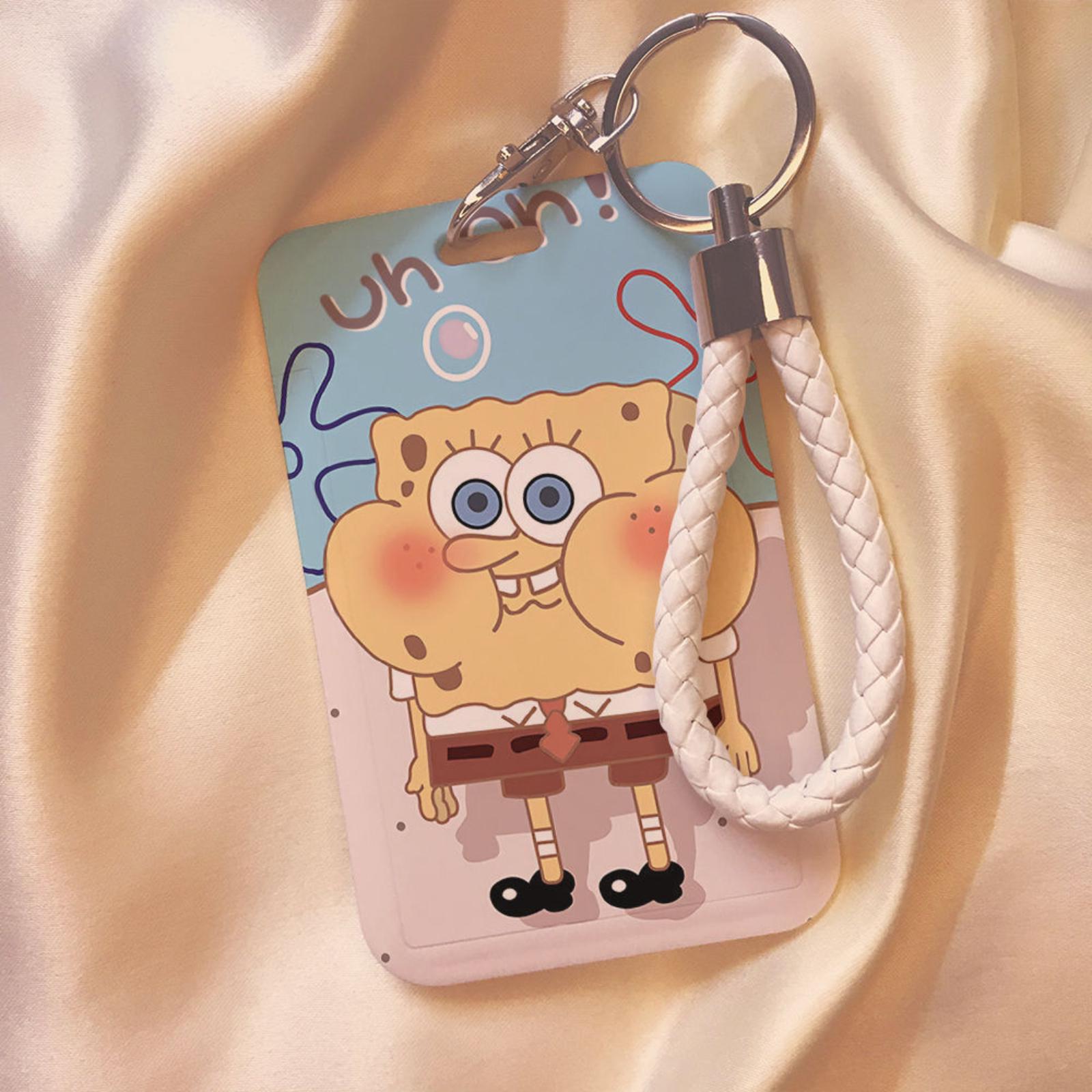 

SquarePants And Patrick Hard Card Holder Meal Card, Bus/ Travel Card, Access Card, ID Card Lanyard With Keyring, Sentimental Card One Size розовый