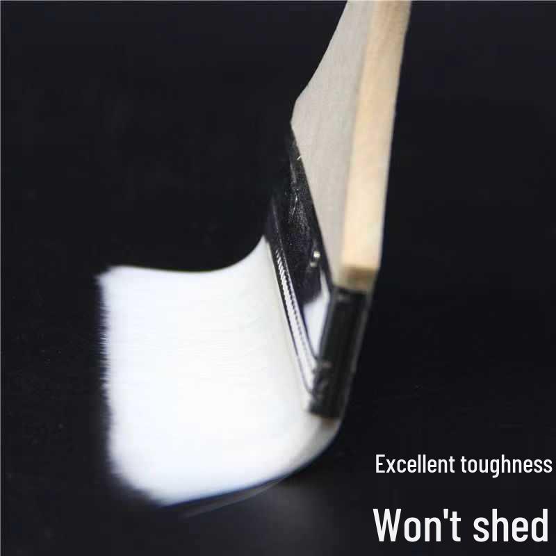 Silk Wool Brush: Non-Shedding, Elastic, Soft for Water-Based Paint, Coating, Dusting, and Topcoat.