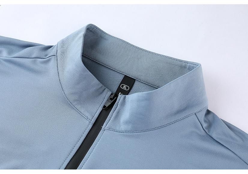 Men's Spring Quick Dry Long Sleeve Half-Zip Fitness Running Shirt