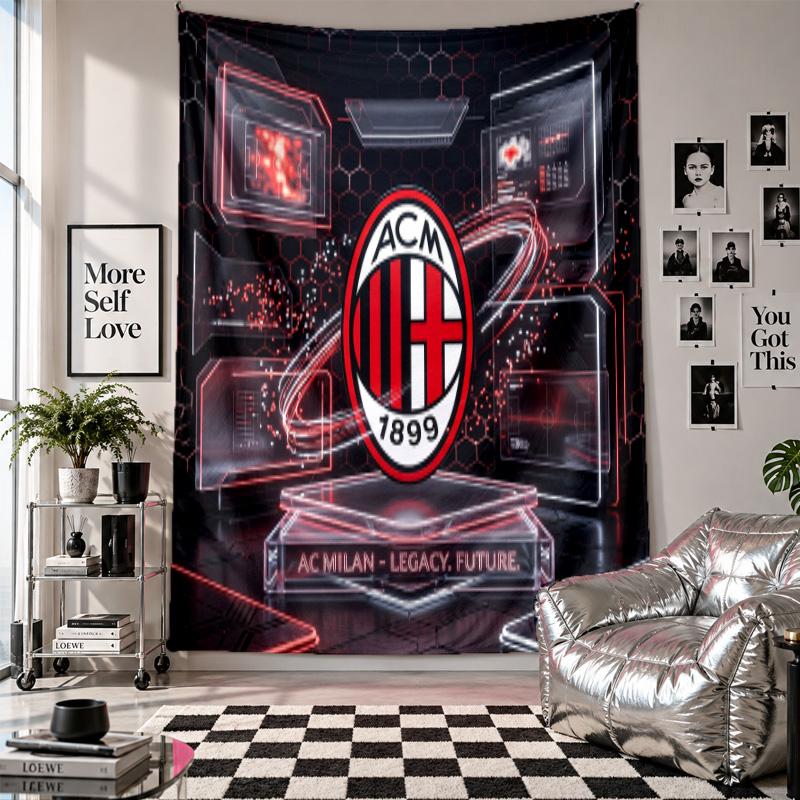 AC Milan Wall Tapestry Home Decor Wall Hanging Cloth for Bedroom Living Room Background