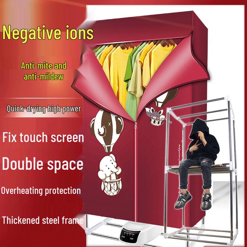Foldable Remote-Controlled Clothes Dryer with Warm Air Blower for Home Use
