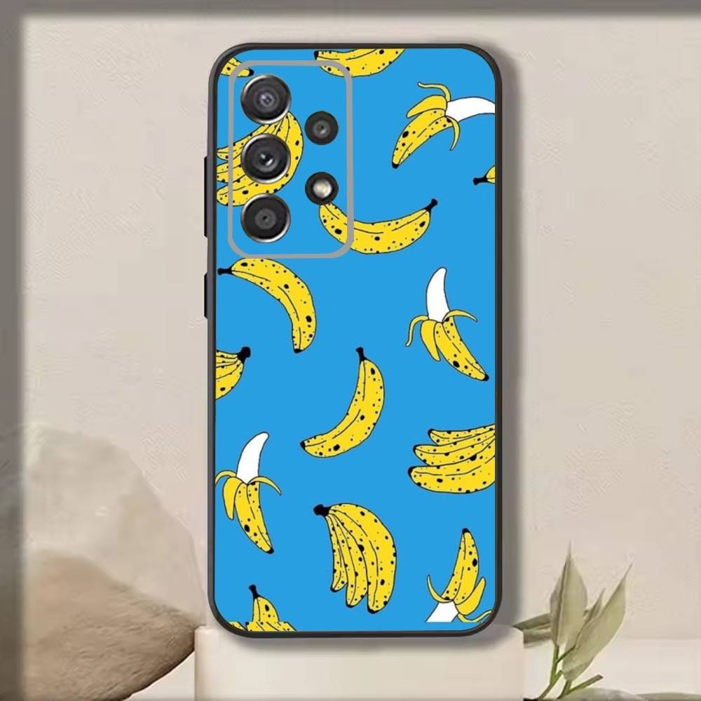 

F-Fruit B-Banana P-Pattern Phone Case For Samsung S25,S24,S21,S22,S23,S30,Ultra,S20,Plus,Fe,Note,10,9,5G Black Cover Samsung S25Plus