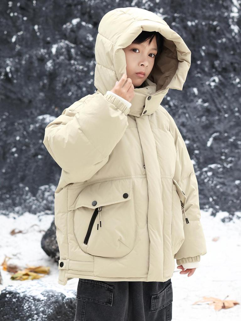 Children's 2025 Winter Down Jacket for Boys and Girls - Thick, 90% Down, Available in Small, Medium, and Large.