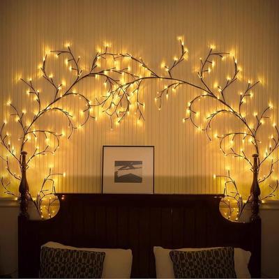 Bendable LED Rattan Light: Romantic Rose & Butterfly Wall Decor for Valentine's Atmosphere