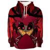 Nyaste Anime Hazbin Grafisk Hoodie Herr 3D Heltryck Huvtröjor Trend Streetwear Hotell Tecknad Tröja Toppar Kläder