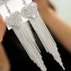 Linear Earrings Love Heart Shape Decorative Women Long Tassels Dangle Hook Linear Earrings Jewelry for Party