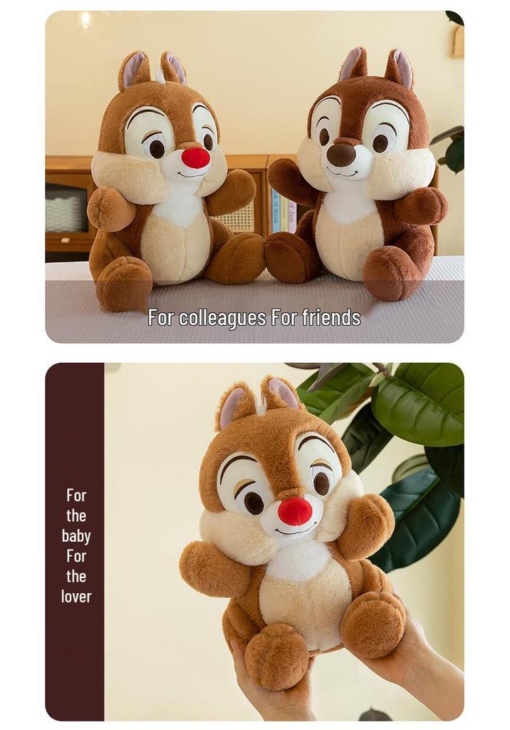 Large Cartoon Squirrel Plush Toy - Cute Forest Animal Figure for Kids' Holiday Gift