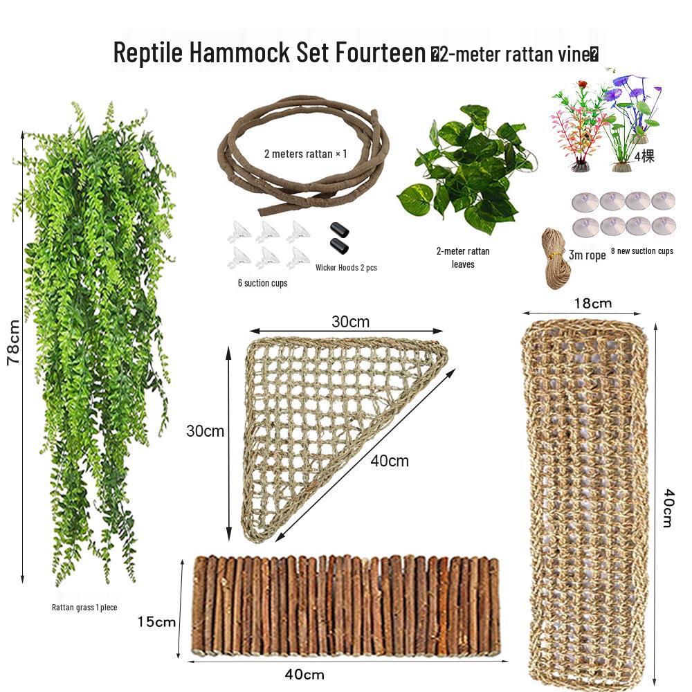 Reptile Habitat Decor: Simulation Vine with Lizard, Chameleon, Snake & Gecko Climbing Features