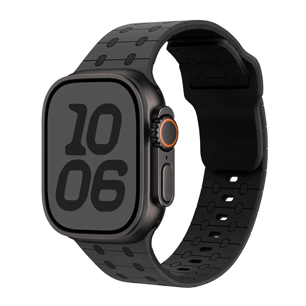 Magnetic Silicone Bracelet For Apple Watch ultra 2 Band 49mm 45mm 44mm 40mm 42mm 46mm 41mm 38mm Strap IWatch Series 10 SE 9 8 7