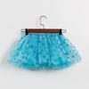 Girls' Star and Moon Mesh Tutu Skirt Set with Bow Hair Clips