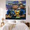 Mbappe Custom Your Name Wall Decor Tapestry Art For Pet Memorial Birthdaywedding Party Backdrop Family Gift