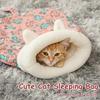 1 Pack Cozy Cat Sleeping Bag, Warm and Soft Cat Sack, Comfortable Pet Nest for Cats, Semi-Enclosed Design for Security and Warmth, Easy to Clean and