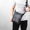 Fashionable PU Leather Men's Shoulder Bags Big Capacity Square Messenger Bags Small Essentials Portable Side Bag Daily Carry