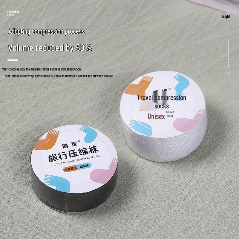 Unisex Einweg Kompressionssocken, Kurze Länge für Reisen, Kein Waschen erforderlich.