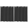 VidaXL Rideaux en voile avec œillets 2 pcs noir 140x140 cm, rideau en filet, rideau transparent, voile de fenêtre, 4102059