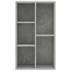 Bookshelf Sideboard Concrete Grey 50x25x80 cm Engineered Wood