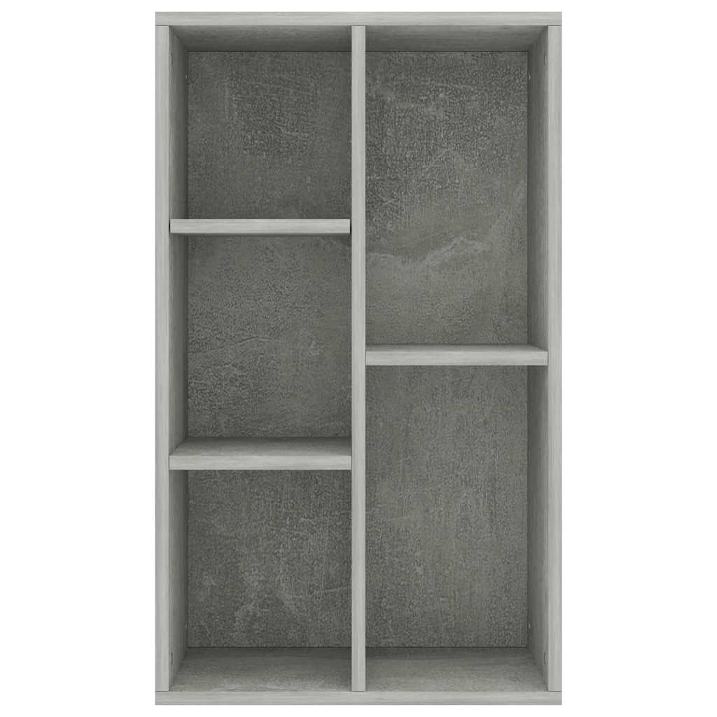 Bookshelf Sideboard Concrete Grey 50x25x80 cm Engineered Wood