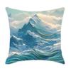 Comfortable Cyan Mountain Series Cushion for Car, Home, Bedroom, and Bedside