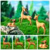 Plastic Crafts Sika Deer Figurines Mini Micro Landscape Ornaments Deer Miniature Statue  Bonsai