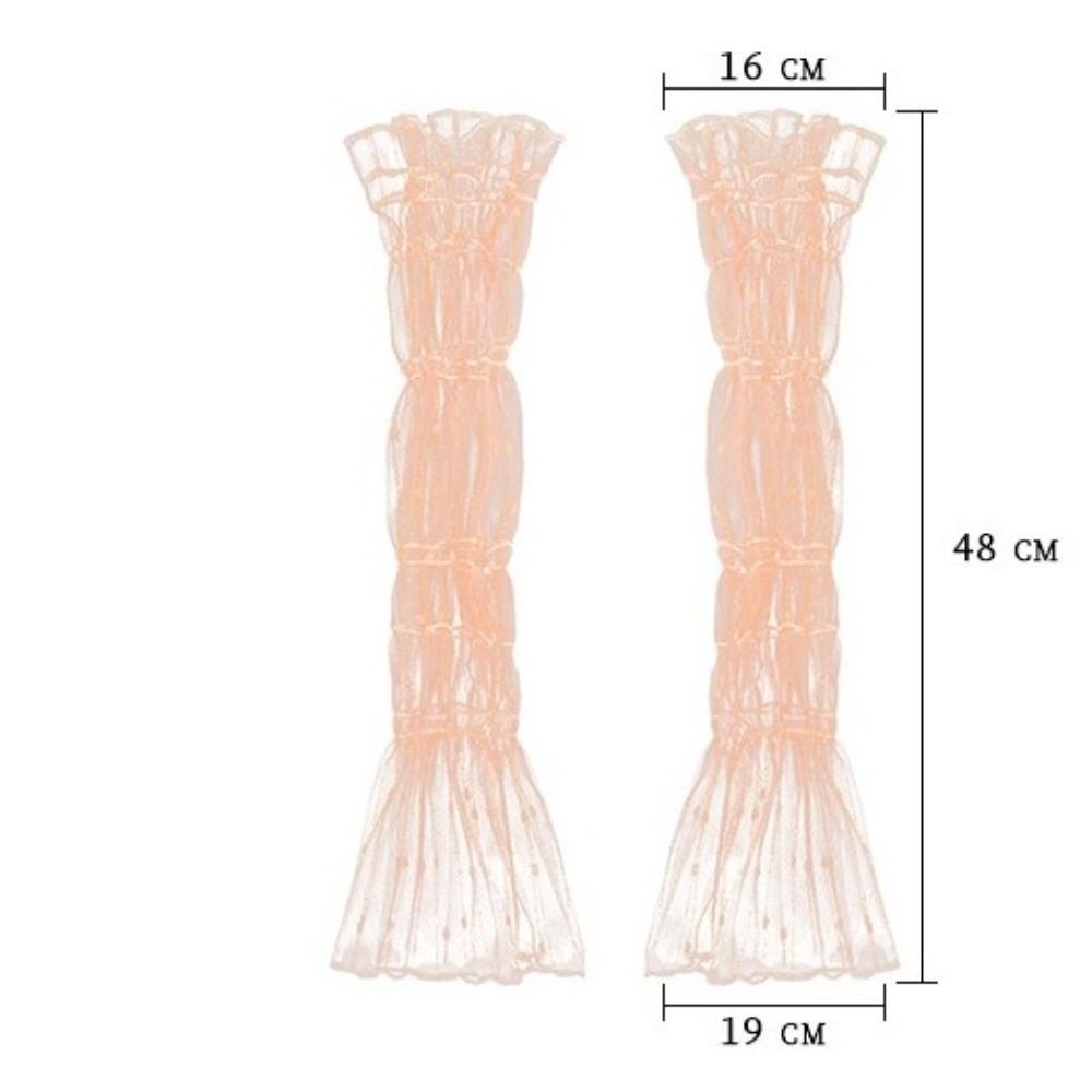 Fingerless Lace Arm Sleeves Polka Dot Lace Arm Cover Fashion Fingerless Long Gloves Women