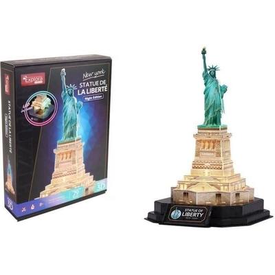 Leuchtendes 3D-Puzzle - Freiheitsstatue - Konstruktionsspiel - EXPLORA - 79 Teile - Ab 8 Jahren