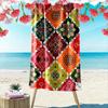 Colorful Geometric Floral Pattern Beach Towel Beach Towel Quick-drying for Travel Outdoor Sports Jogging Beach and Swimming