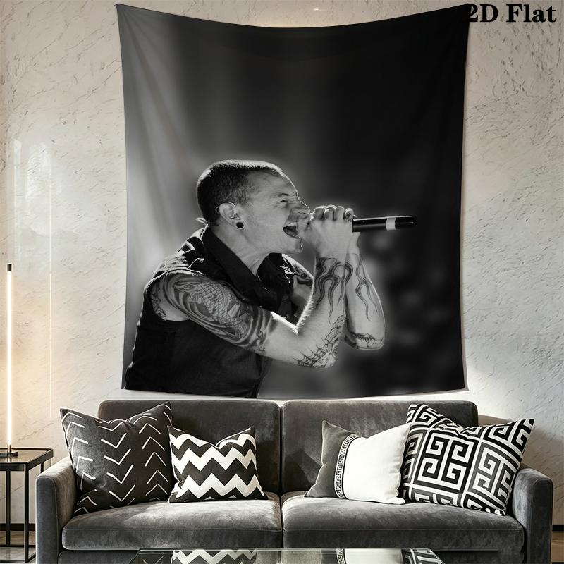 Linkin Park Wall Tapestry Aesthetic Wall Hanging Printed Fabric Blanket Decorative Tapestries for Bedroom Living Room Home Decor