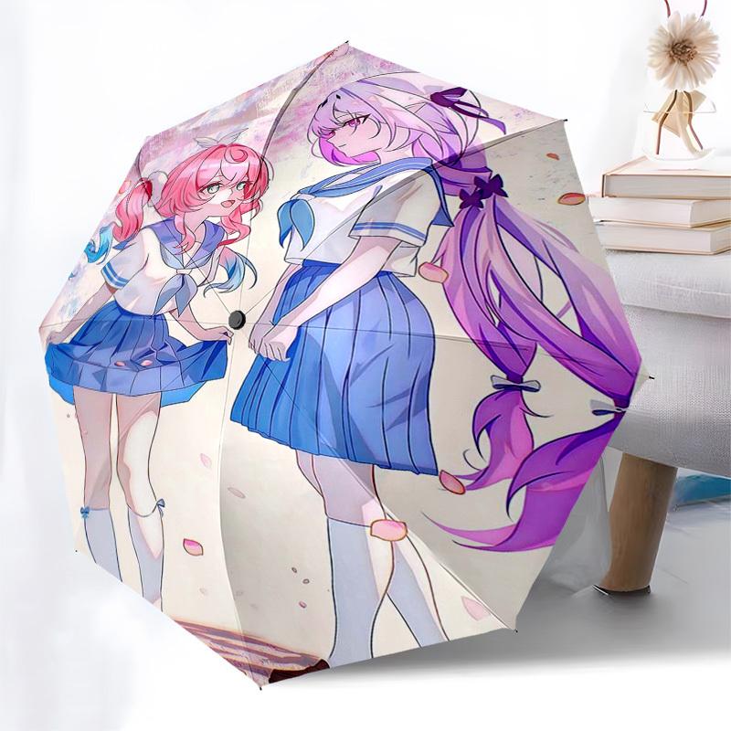 1pc Outdoor Umbrella with Anime Characters, Automatic Opening/Closing, Portable 3-Fold Design, 8-Rib Iron Frame, Perfect Gift for Fans, Travelers