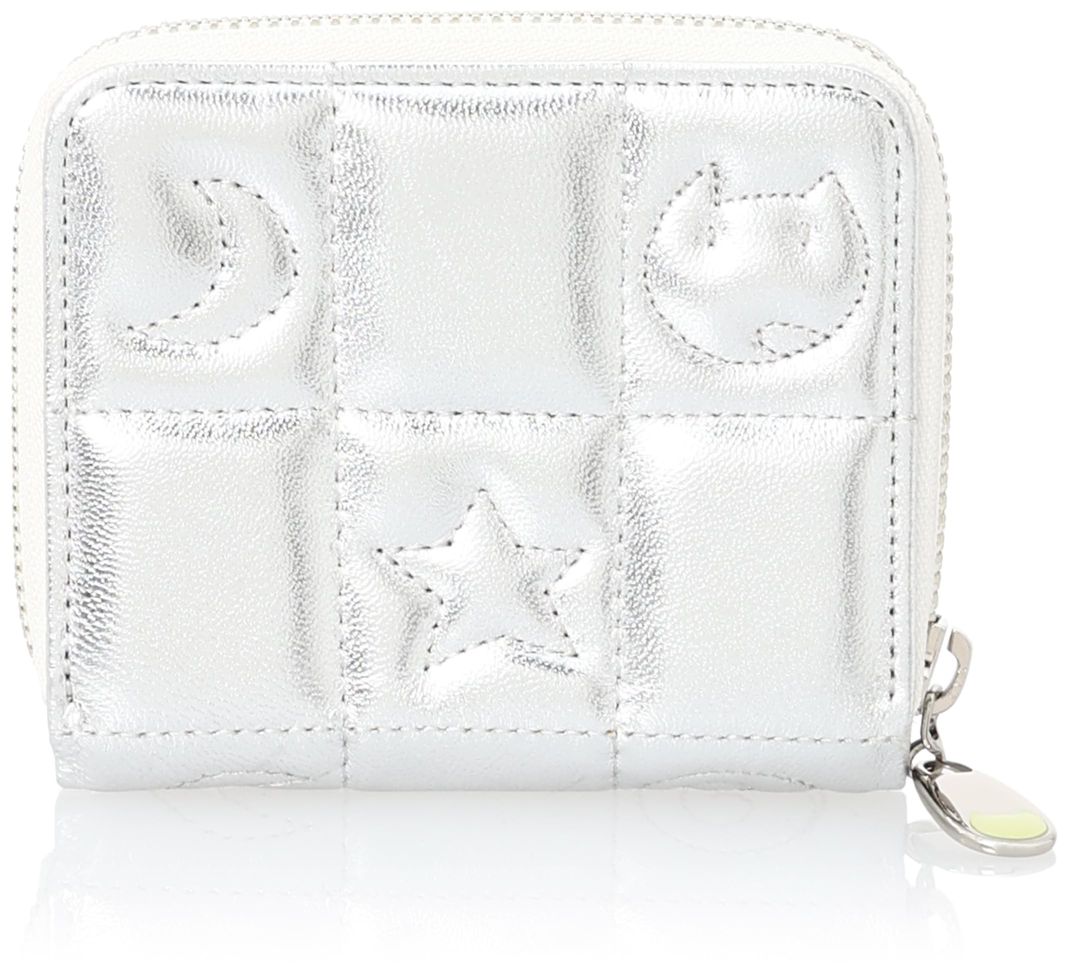 Tsumori Chisato Cat Quilted Bifold Wallet Silver Billfold