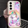 Phone Case for Samsung Galaxy A17 A16 A15 A14 A13 Pink Unicorn Rainbow A56 A36 A26 A55 A35 A25 A54 A34 A24 A53 A33 A23 A07 A06