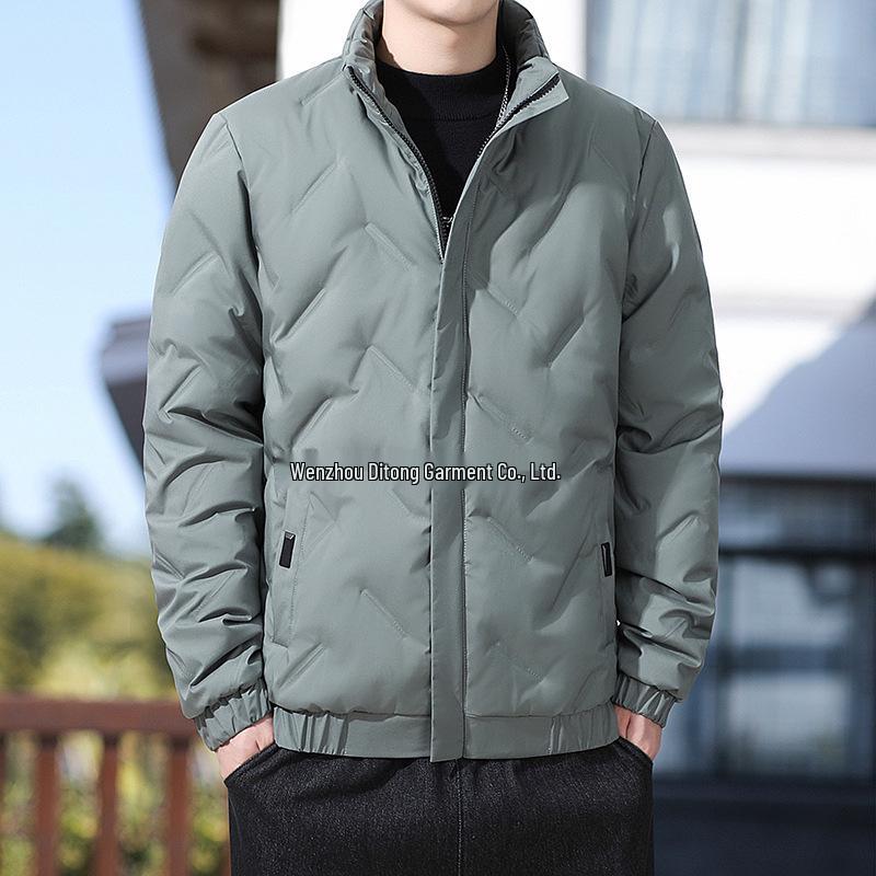 Men s 2025 Lightweight Korean Style Velvet-Lined Down Jacket 3XL