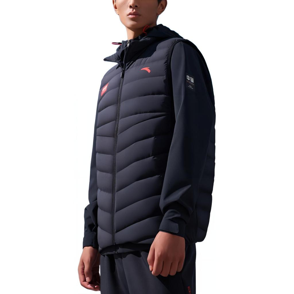 Anta Comfortable Casual Versatile Warm Vest Unisex Vests Basic-Black 152447925-2