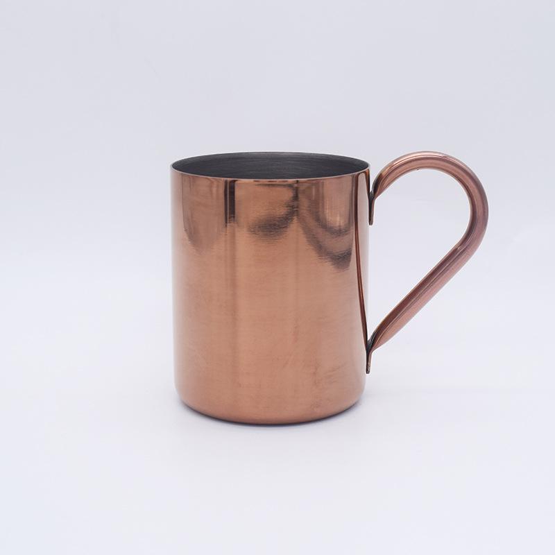 

304 stainless steel copper plated spirit cup 380ml European simple coffee cup 380ml