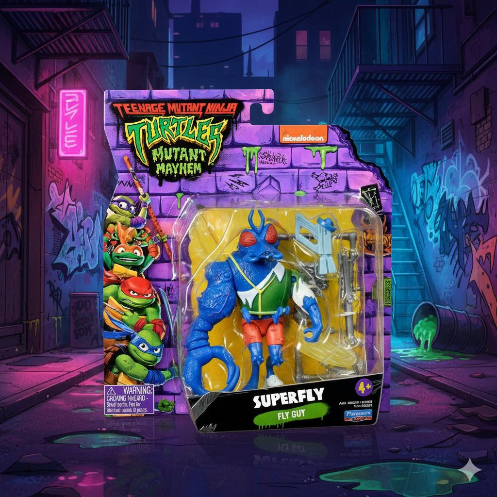 

Фігурка Черепашки Ніндзя Суперфлай Superfly TMNT Ninja Turtles іграшка 11 см 10 синій