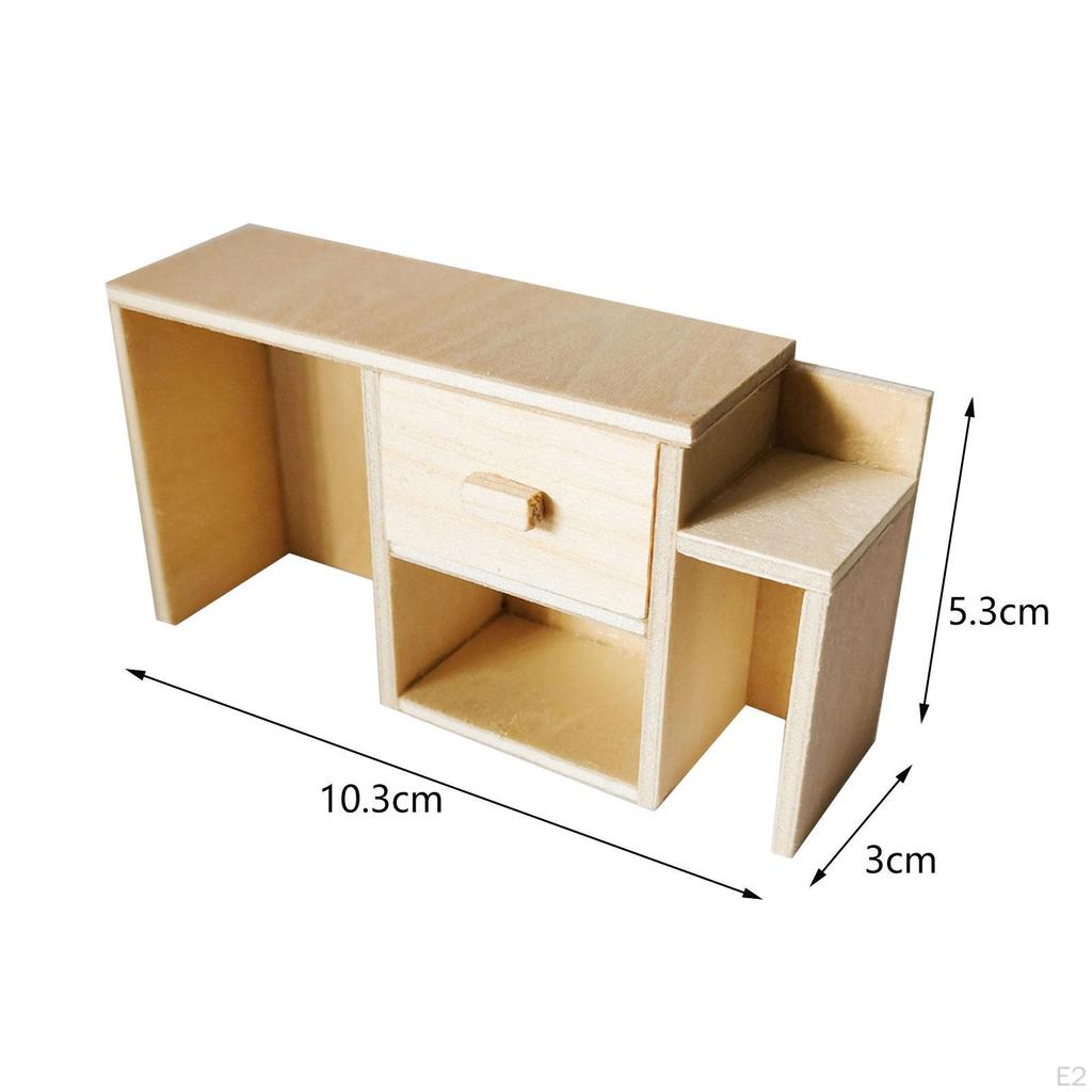1/12 Dollhouse TV Cabinet Dolls House Furniture Toy Wooden Miniature Decor