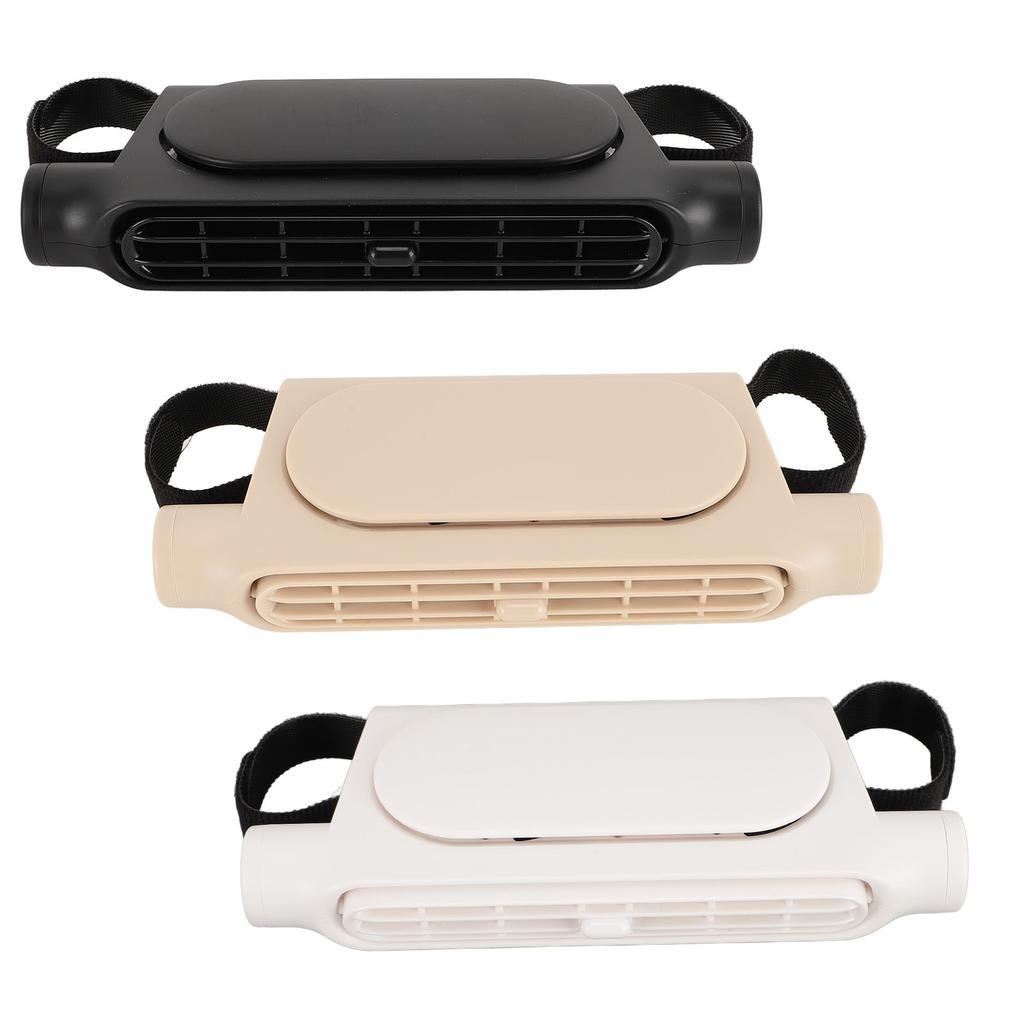 Car Seat Fan USB Powered 3 Wind Speed Silent Bladeless Portable Car Front Seat Backseat Fans for Car