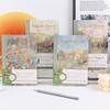 Simple Scenery English High-end Sense Magnetic Buckle Wire-bound Paper Cover Retro Style Diary Notebook Gift To Teacher